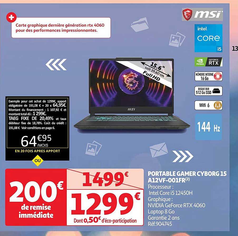 portable gamer cyborg 15 a12vf-001fr