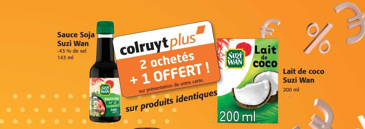 sauce soja suzi wan, lait de coco suzi wan