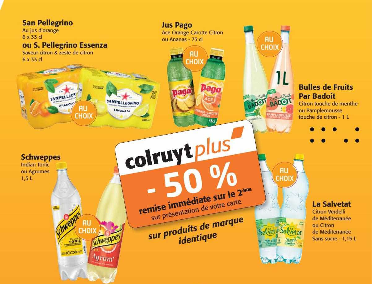 schweppes, la salvetat, san pellegrino ou s pellegrino essenza, jus pago, bulles de fruits par badoit,