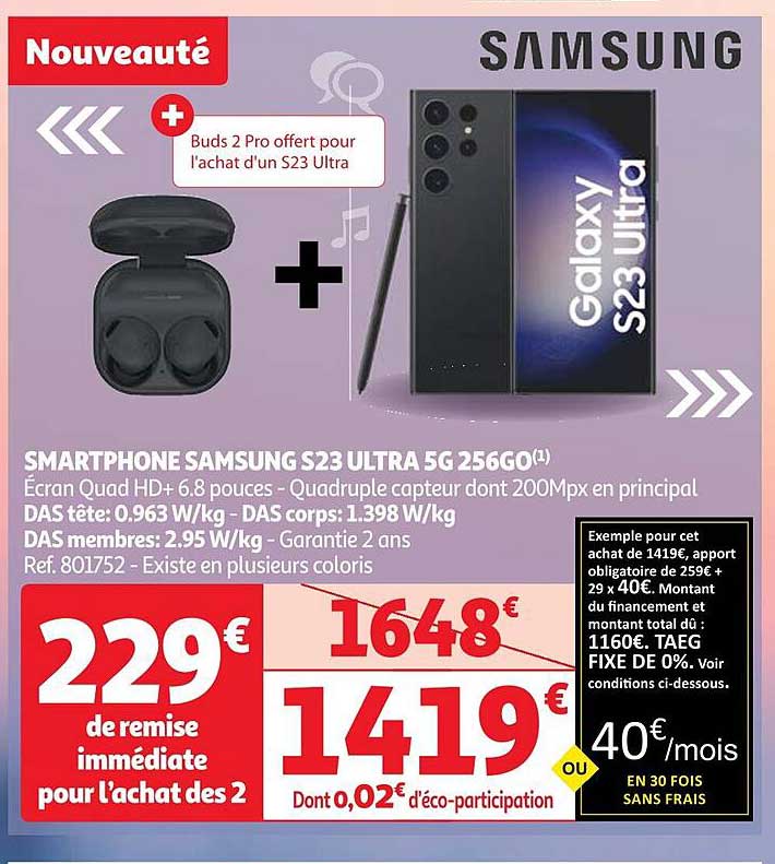 smartphone samsung s23 ultra 5g 256go
