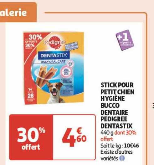 stick pour petit chien hygiène bucco dentaire pedigree dentastix