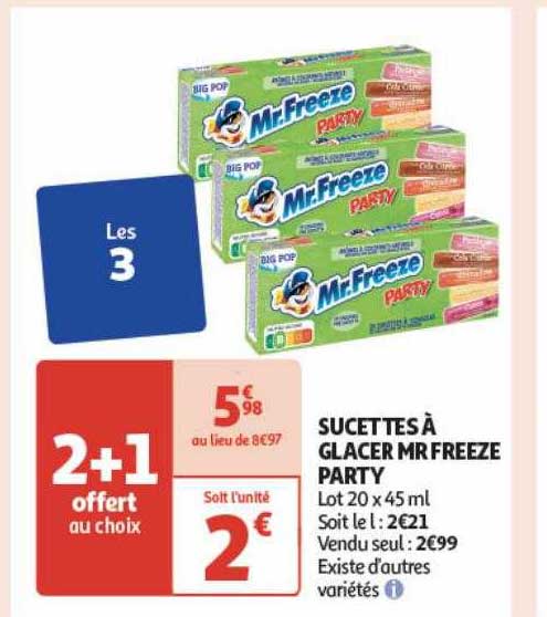 sucettes à glacer mr freeze party