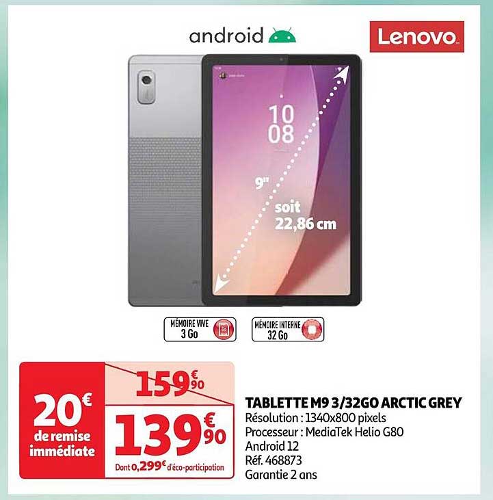 tablette m9 3-32go arctic grey