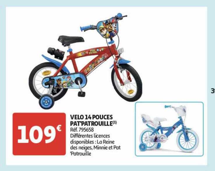 vélo 14 pouces pat'patrouille