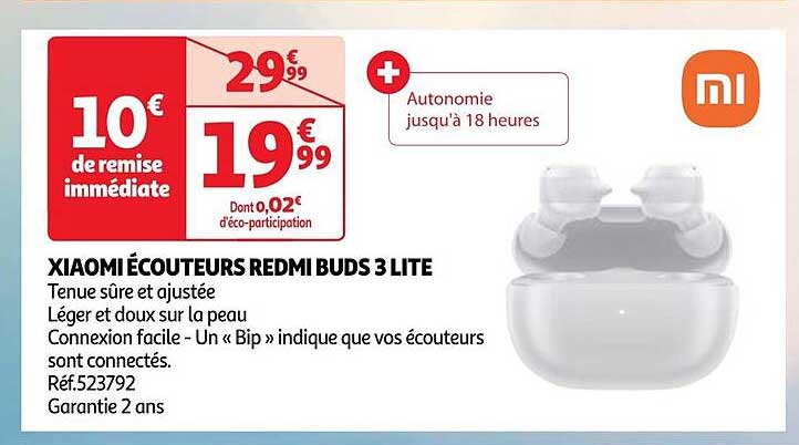 xiaomi écouteurs redmi buds 3 lite