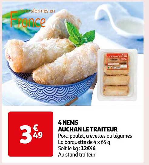 4 nems auchan le traiteur