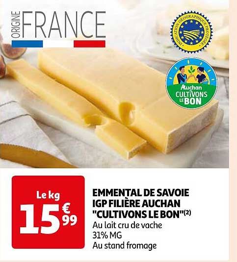 emmental de savoie igp filière auchan "cultivons le bon"