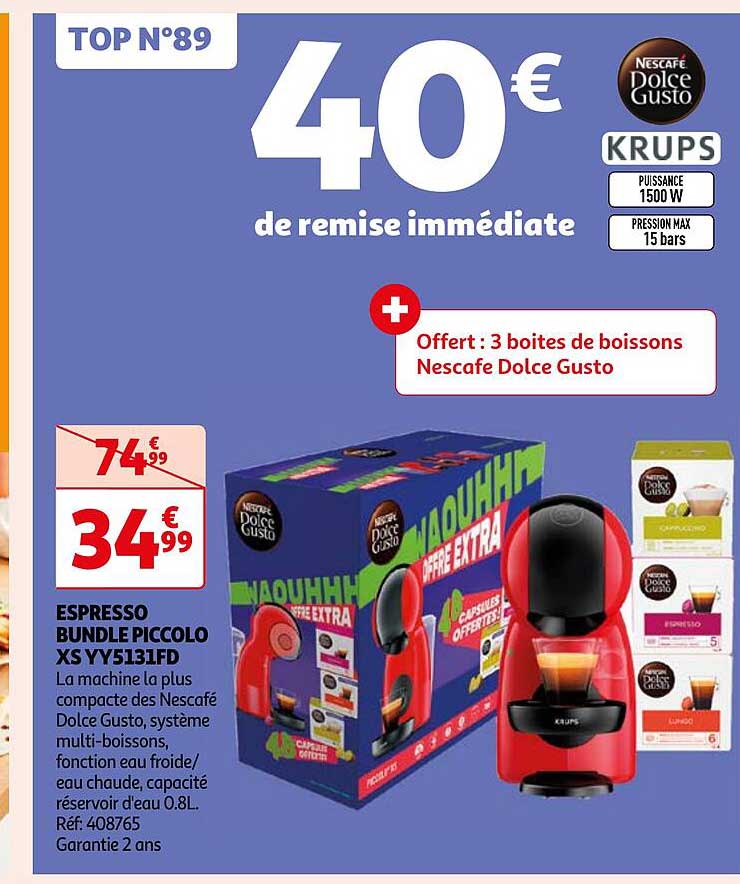 espresso bundle piccolo xs yy5131fd krups