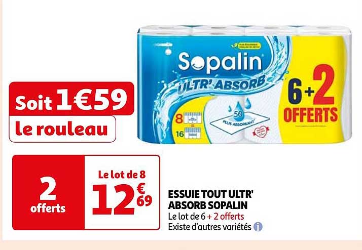essuie tout ultr' absorb sopalin