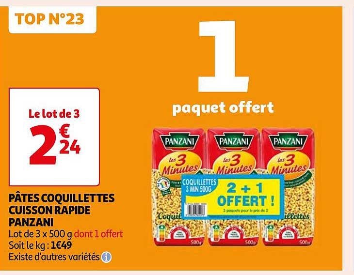 Pâtes Coquillettes Cuisson Rapide Panzani