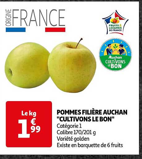 pommes filière auchan "cultivons le bon"