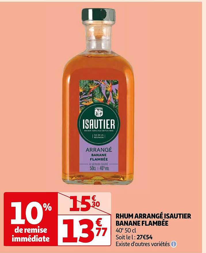 rhum arrangé isautier banane flambée
