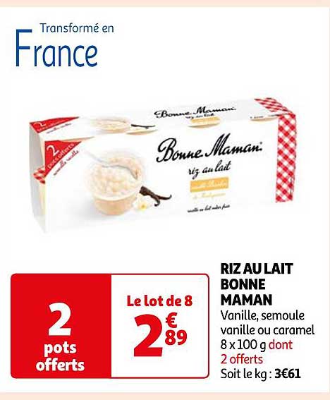 riz au lait bonne maman