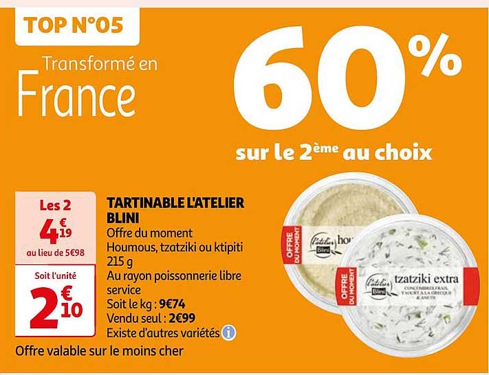 tartinable l'atelier blini