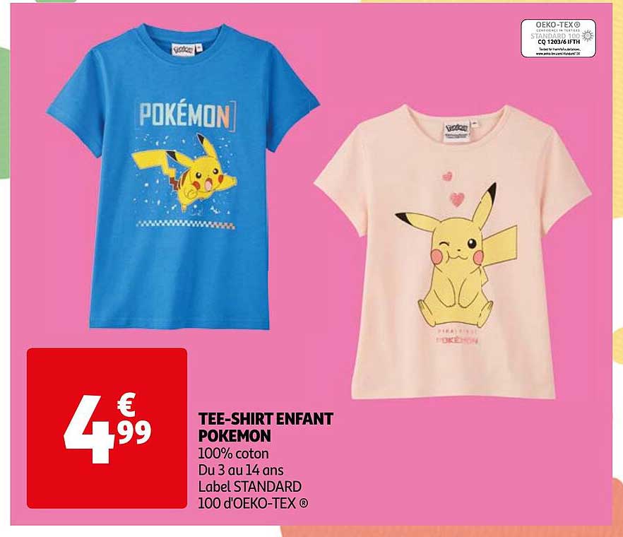 tee-shirt enfant pokémon
