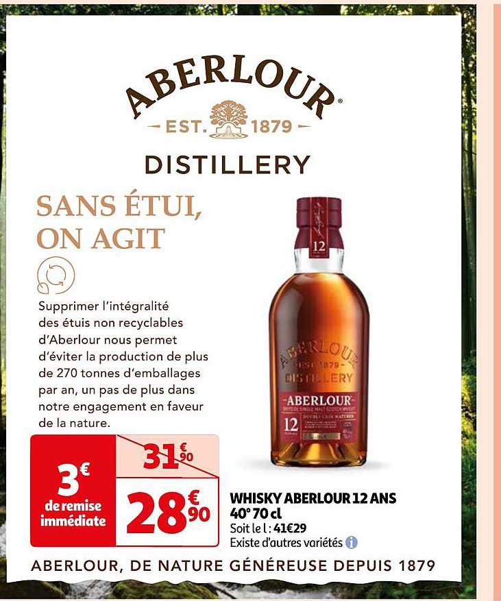 whisky aberlour 12 ans 40° 70 cl