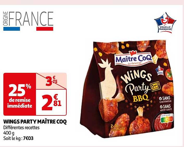 wings party maître coq