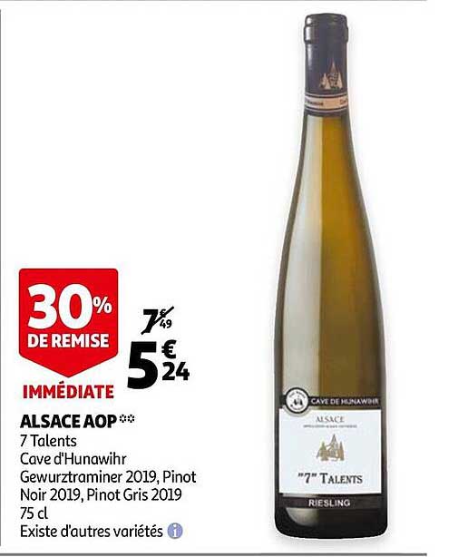 alsace aop 7 talents cave d'hunawihr