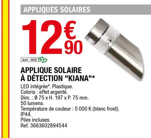 applique solaire à détection "kiana"