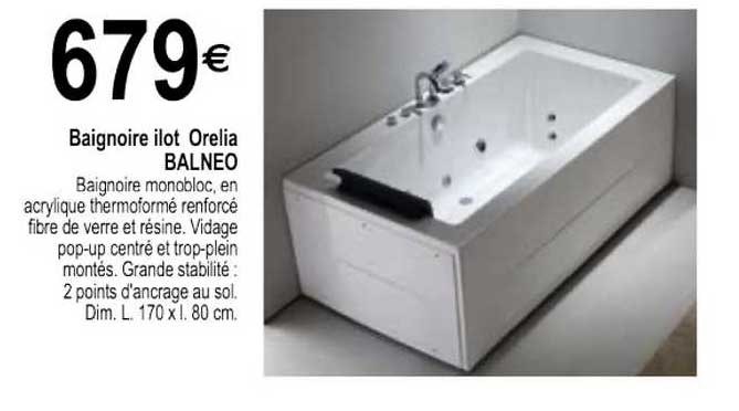 baignoire ilot orelia balneo