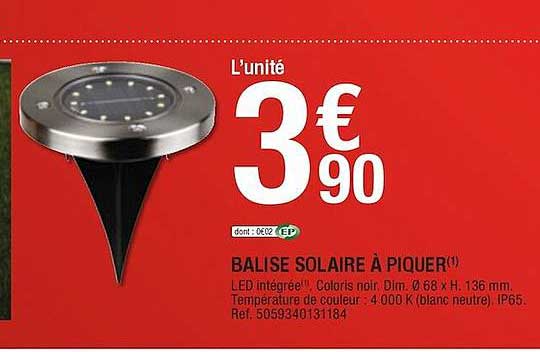 balise solaire à piquer