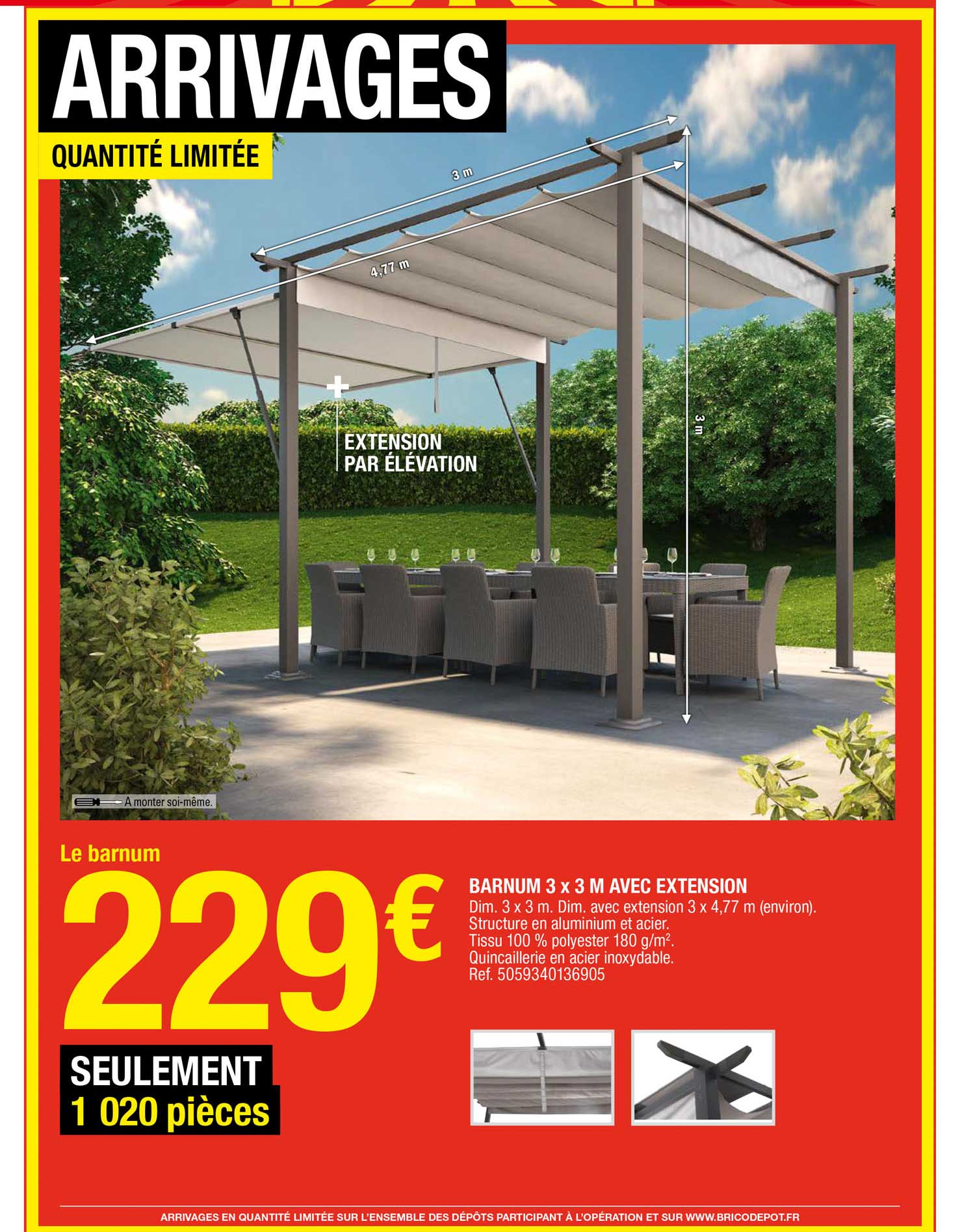 barnum 3 x 3 avec extension