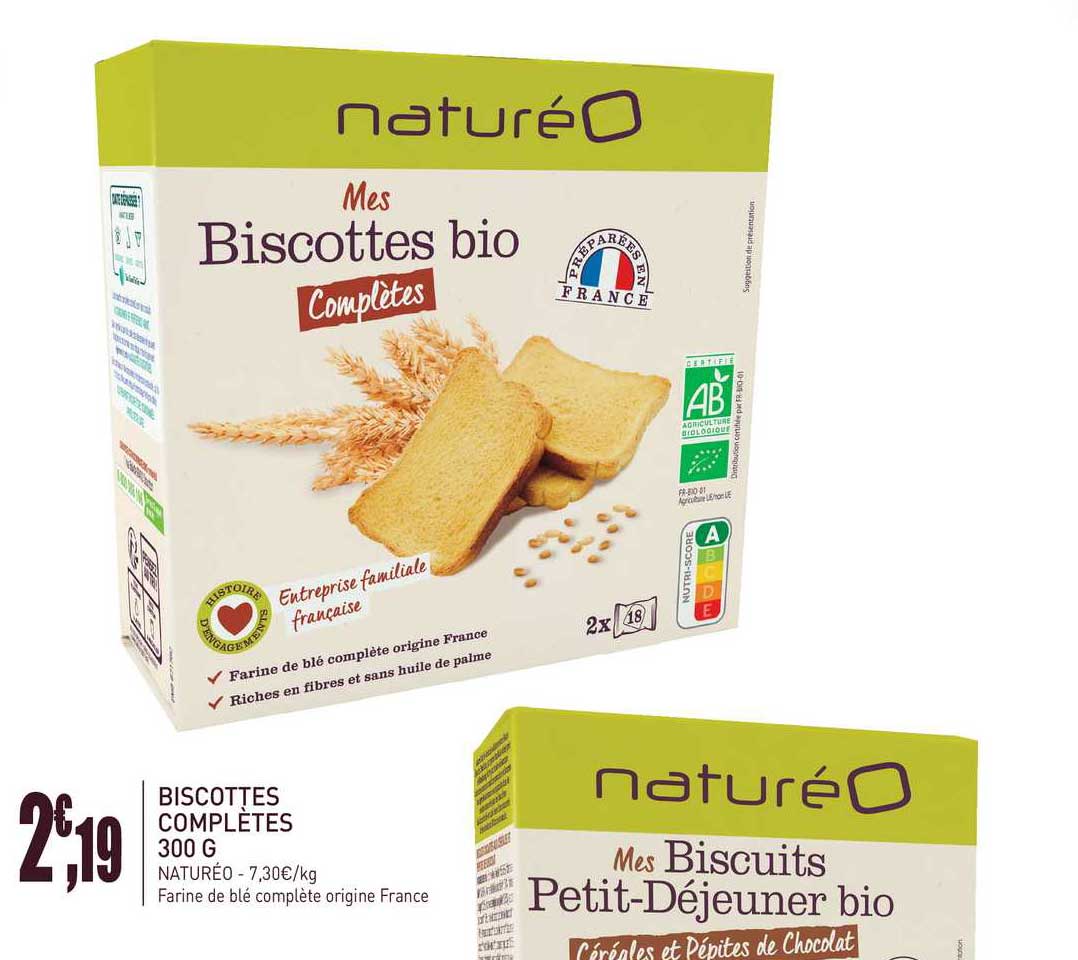 biscottes complètes - 300 g