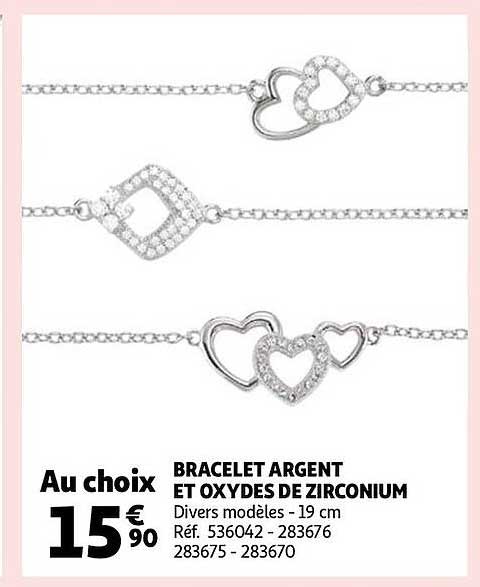 bracelet argent et oxydes de zirconium
