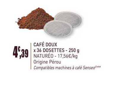 Café Doux X36 Dosettes - 250 G