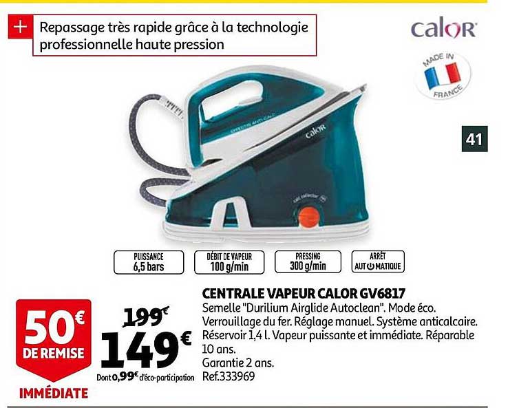 Centrale Vapeur Calor Gv6817