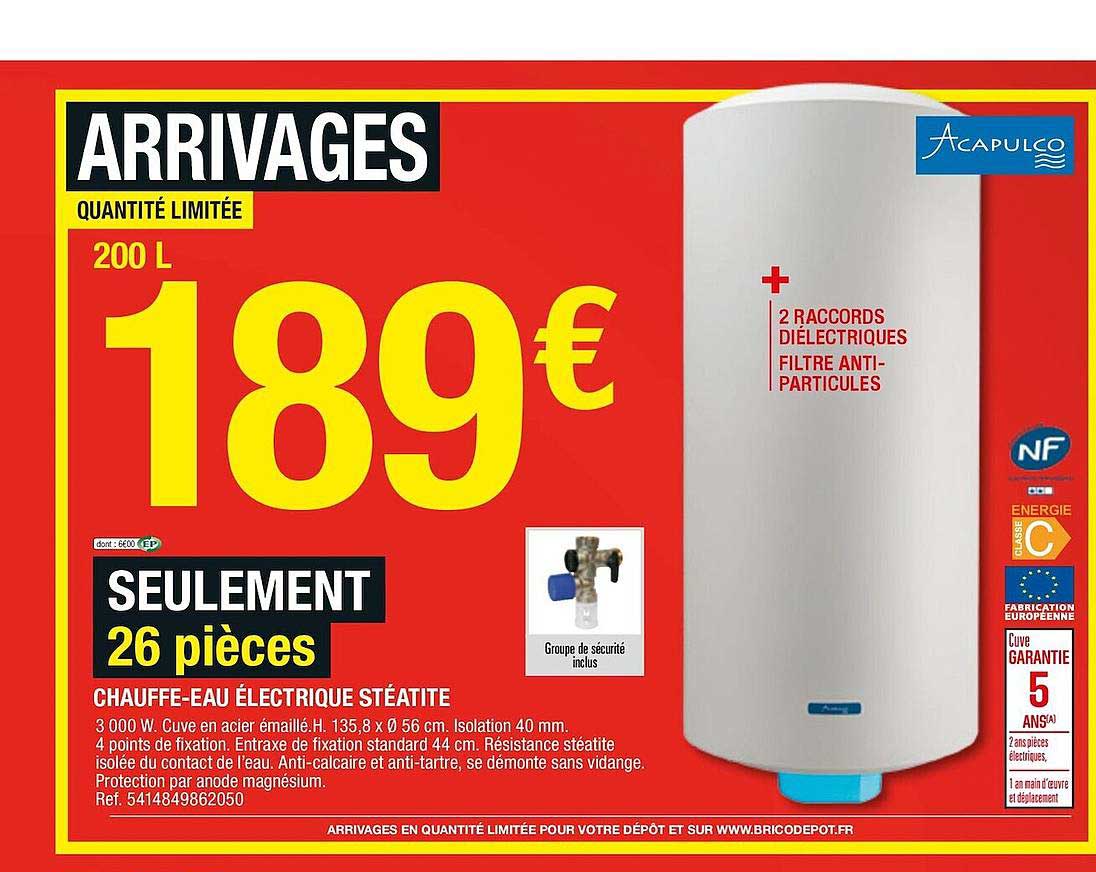 chauffe-eau électrique stéatite