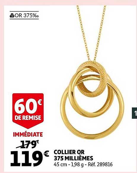 collier or 375 millièmes