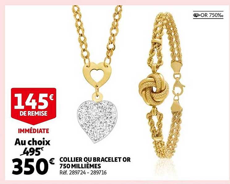 collier ou bracelet or 750 millièmes