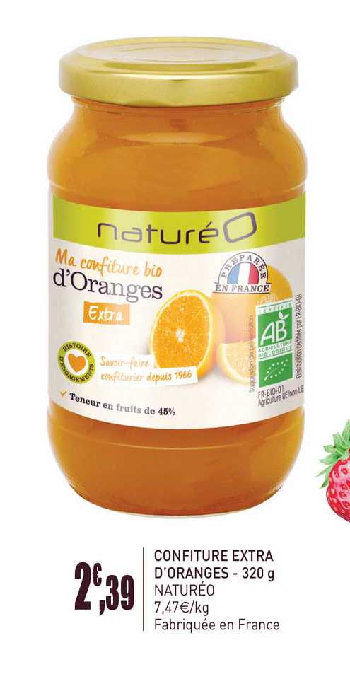 confiture extra d'oranges - 320 g