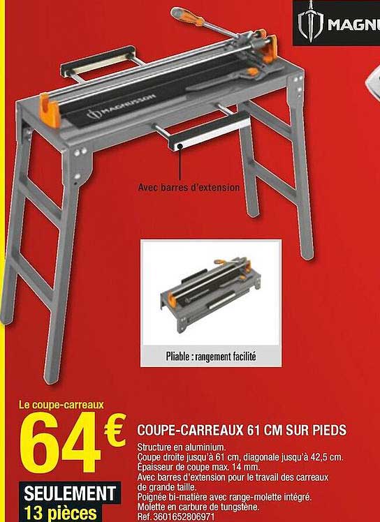 Coupe-carreaux 61 Cm Sur Pieds