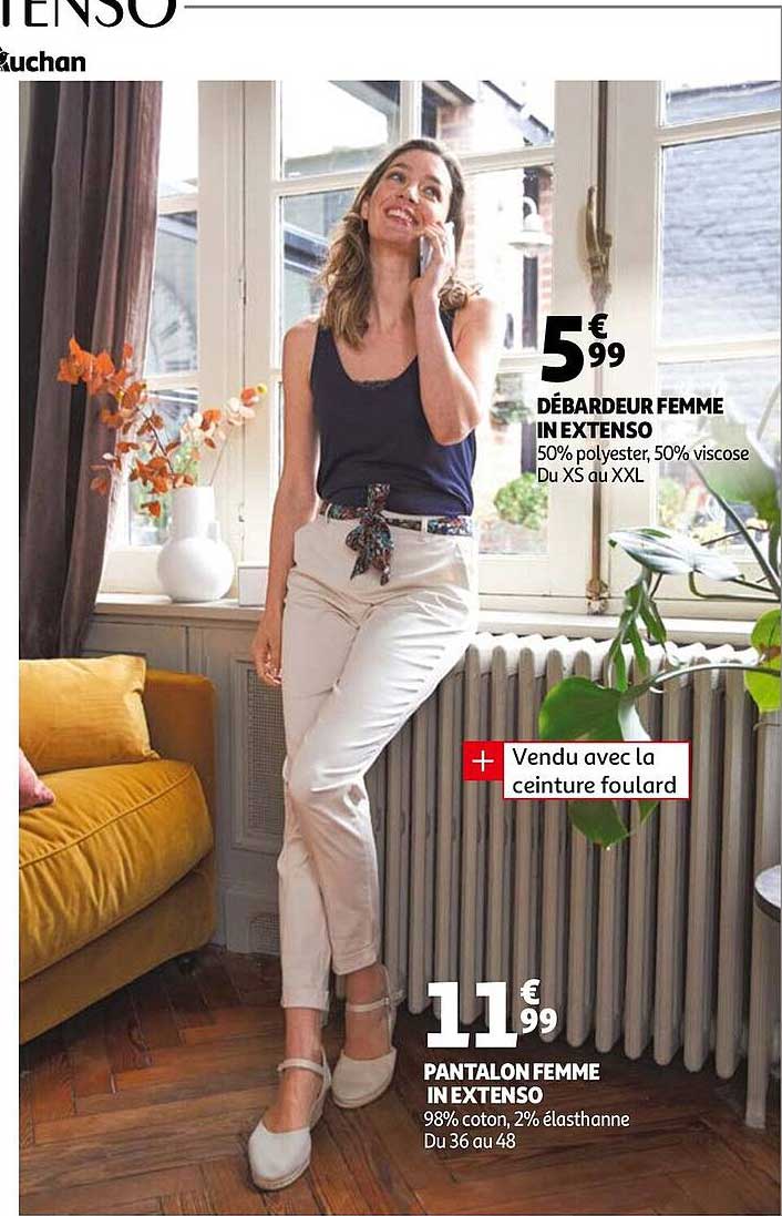 débardeur femme in extenso, pantalon femme in extenso