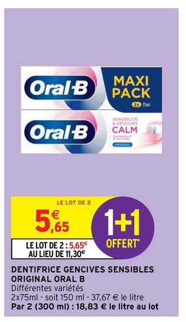 Dentifrice Gencives Sensibles Original Oral B