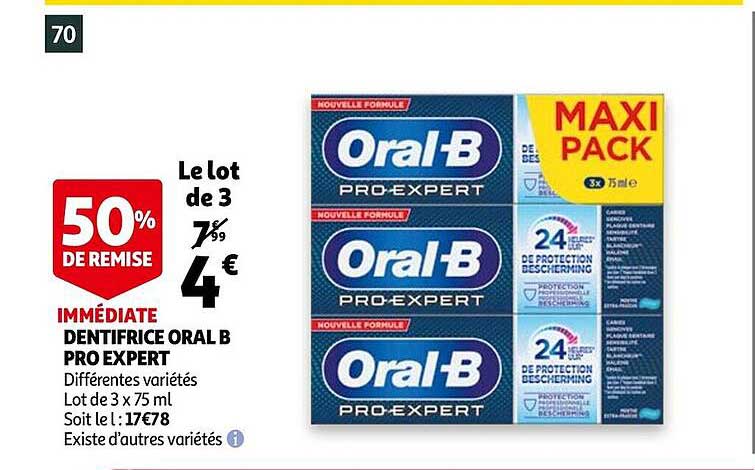 dentifrice oral b pro expert