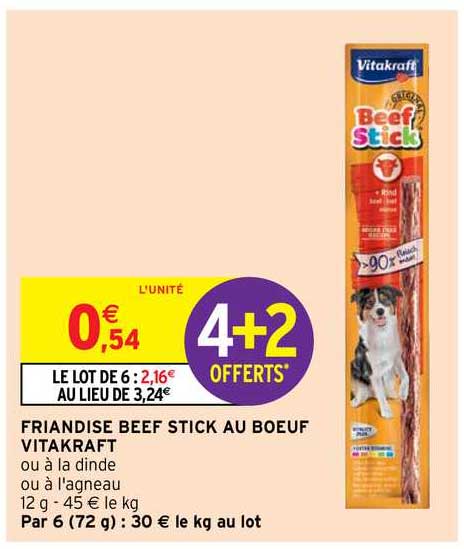 friandise beef stick au oeuf vitakraft