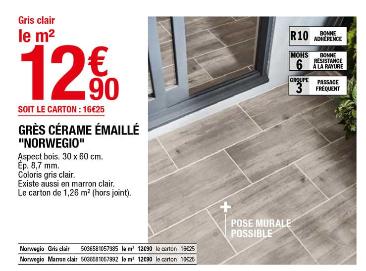 grès cérame émaillé "norwegio"