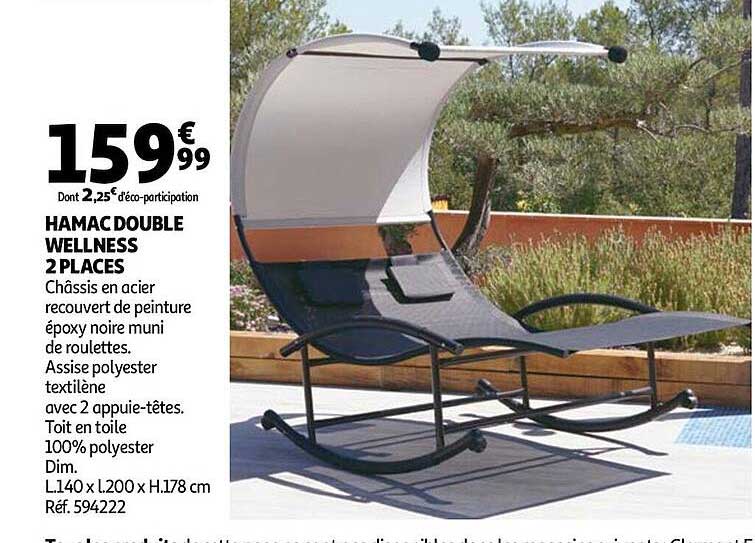 Hamac Double Wellness 2 Places