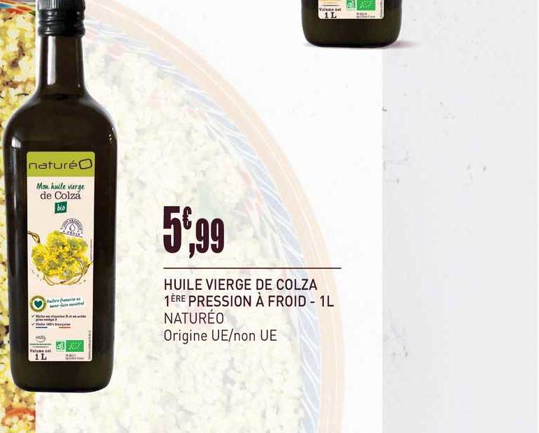huile vierge de colza 1ère pression à froid - 1 l