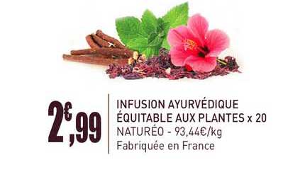 infusion ayurvédique équitable aux plantes x20