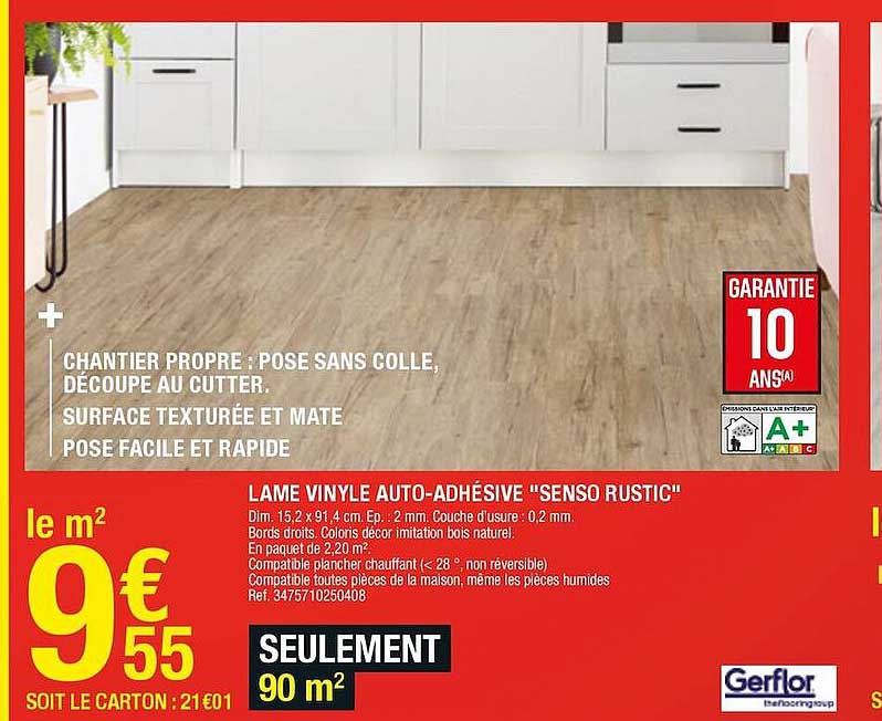 lame vinyle auto-adhésive "senso rustic"