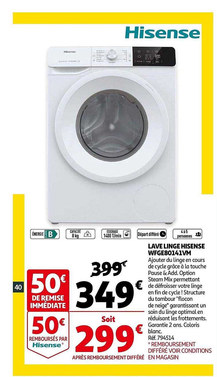 lave linge hisense