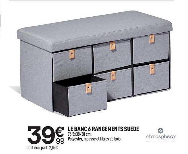Le Banc 6 Rangements Suède