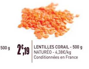Lentilles Corail - 500 G