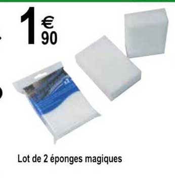 lot de 2 éponges magiques