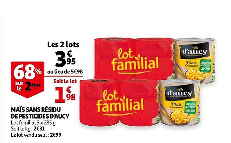 maïs sans résidu de pesticides d'aucy