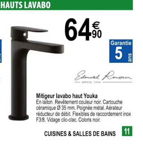 Mitigeur Lavabo Haut Youka